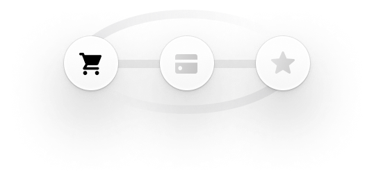 A mini illustration showing easy checkout process integrated int o one